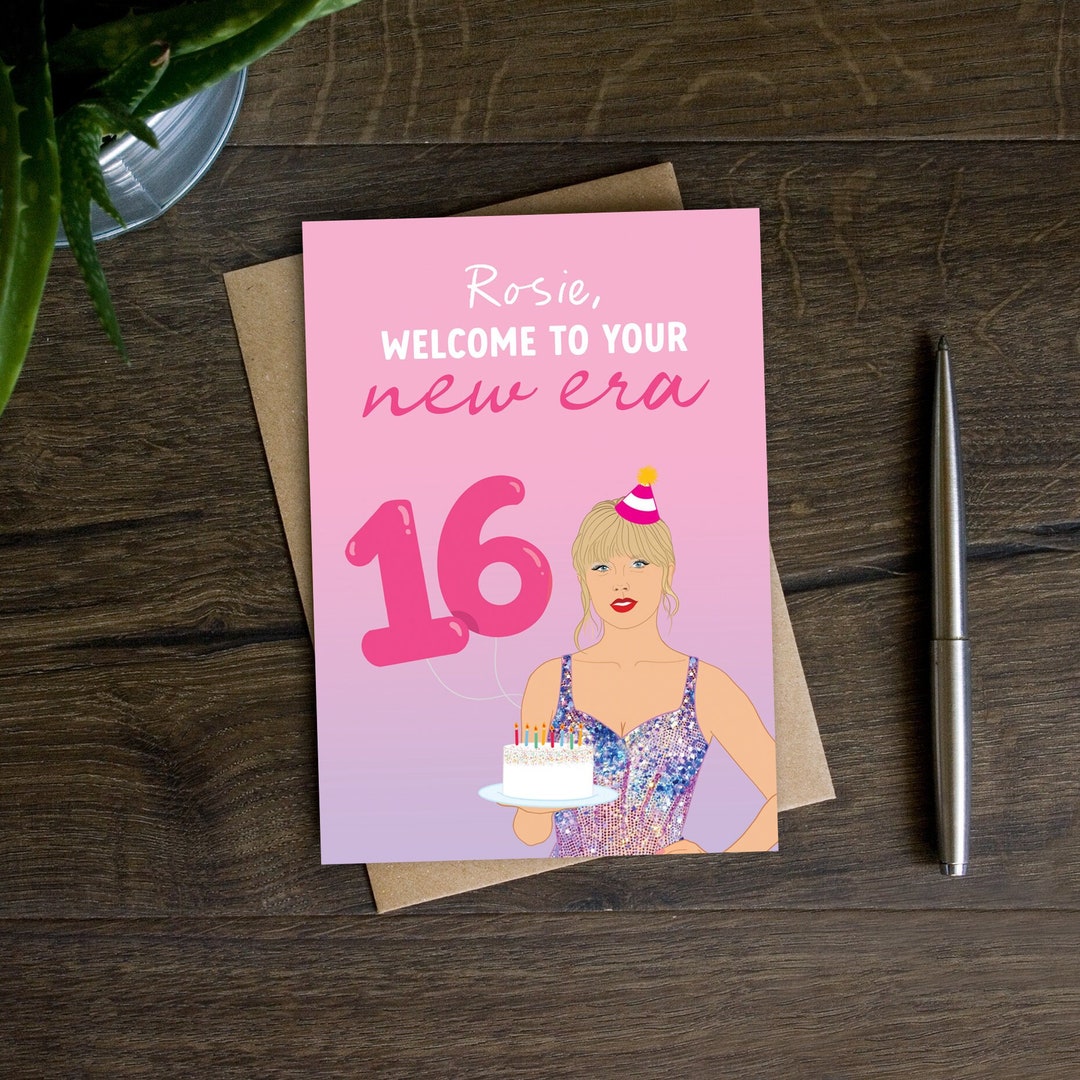 Personalised 16th Birthday Card for Swifty, Daughter, Friend, Sister ...