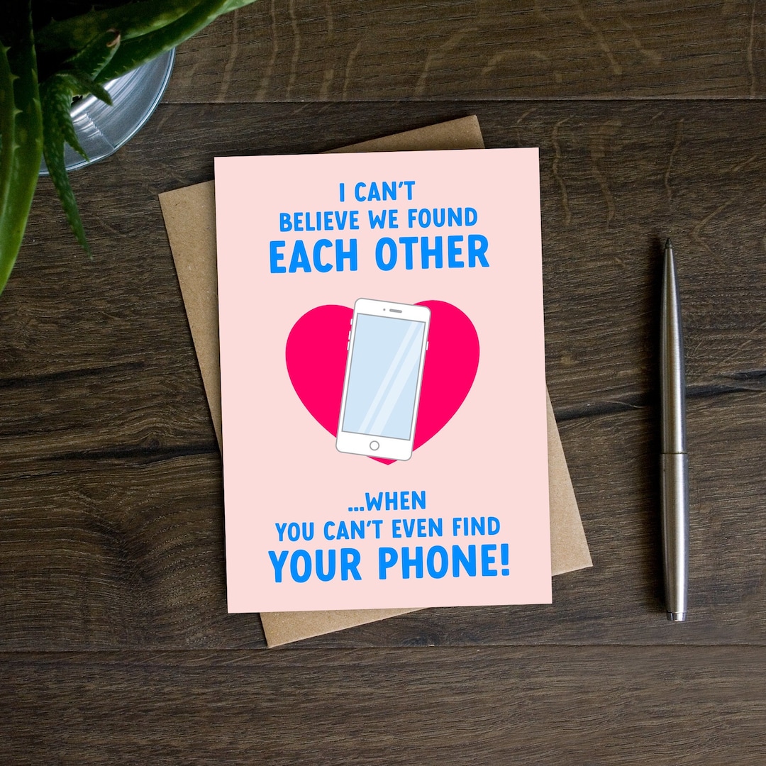 Funny Lost Phone Valentine's Day Card for Boyfriend, Husband ...