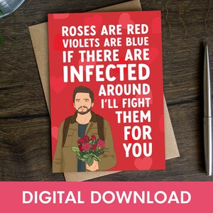 Joel Roses are Red Valentines Card - POBIERANIE CYFROWE