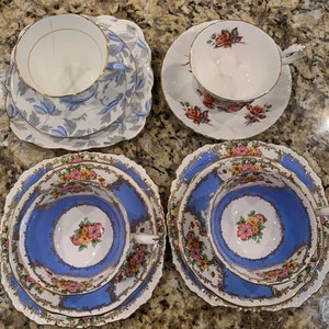 Royal Stafford Bone China Cups, Saucers/ Royal Albert Centennial Rose/ Ashley Grafton Tea Cup and Saucer