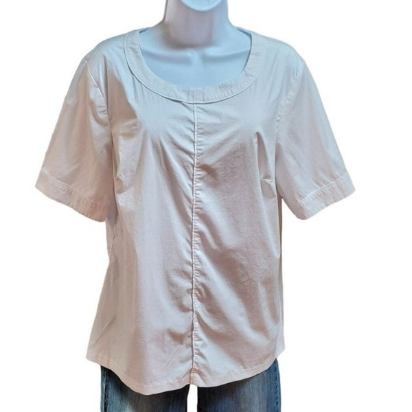 Banana Republic White Women's Simple Classic Dress Shirt Size Large