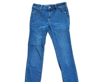 Pilcro by Anthropologie Women's High Rise Denim Leggings Size 26 Medium Wash