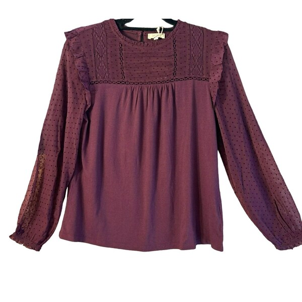 Soft Polka Dot Sheer Overlay Top
