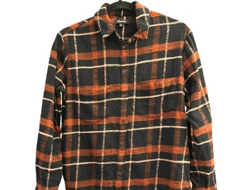 Madewell flanellen Sunday-damesshirt in Evins-ruit, maat XS, zijzakken, dichtgeknoopt
