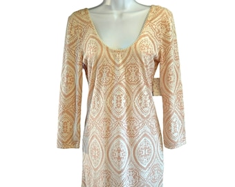 Free People Minivestido de ballet con encaje para mujer, color melocotón, tamaño mediano, NWT barroco