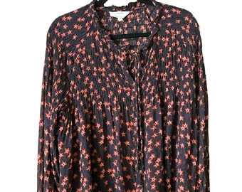 Temperley London X Anthropologie Women's Star Tie Front Blouse Size 10 Collaboration