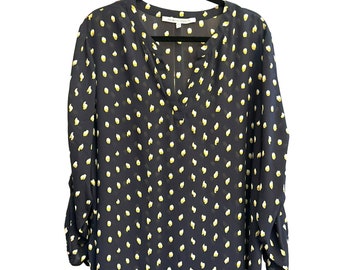 Anthropologie Collective Concepts Blusa negra para mujer talla 3X talla grande manga larga