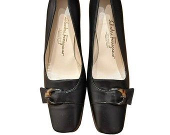 Vintage Salvatore Ferragamo Boutique Women's Black Heels
