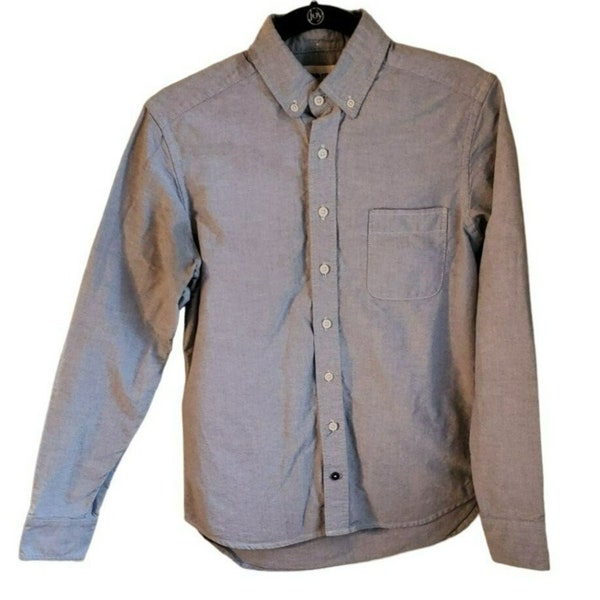 Taylor Stitch Men's The Jack in Charcoal Everyday Oxford Shirt Size 36 Button Up Long Sleeve