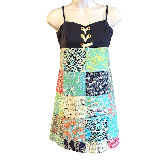 Lilly Pulitzer Rilee Navy Multi Sailor Patchwork Print Dress Size 2  Nautical - Etsy New Zealand