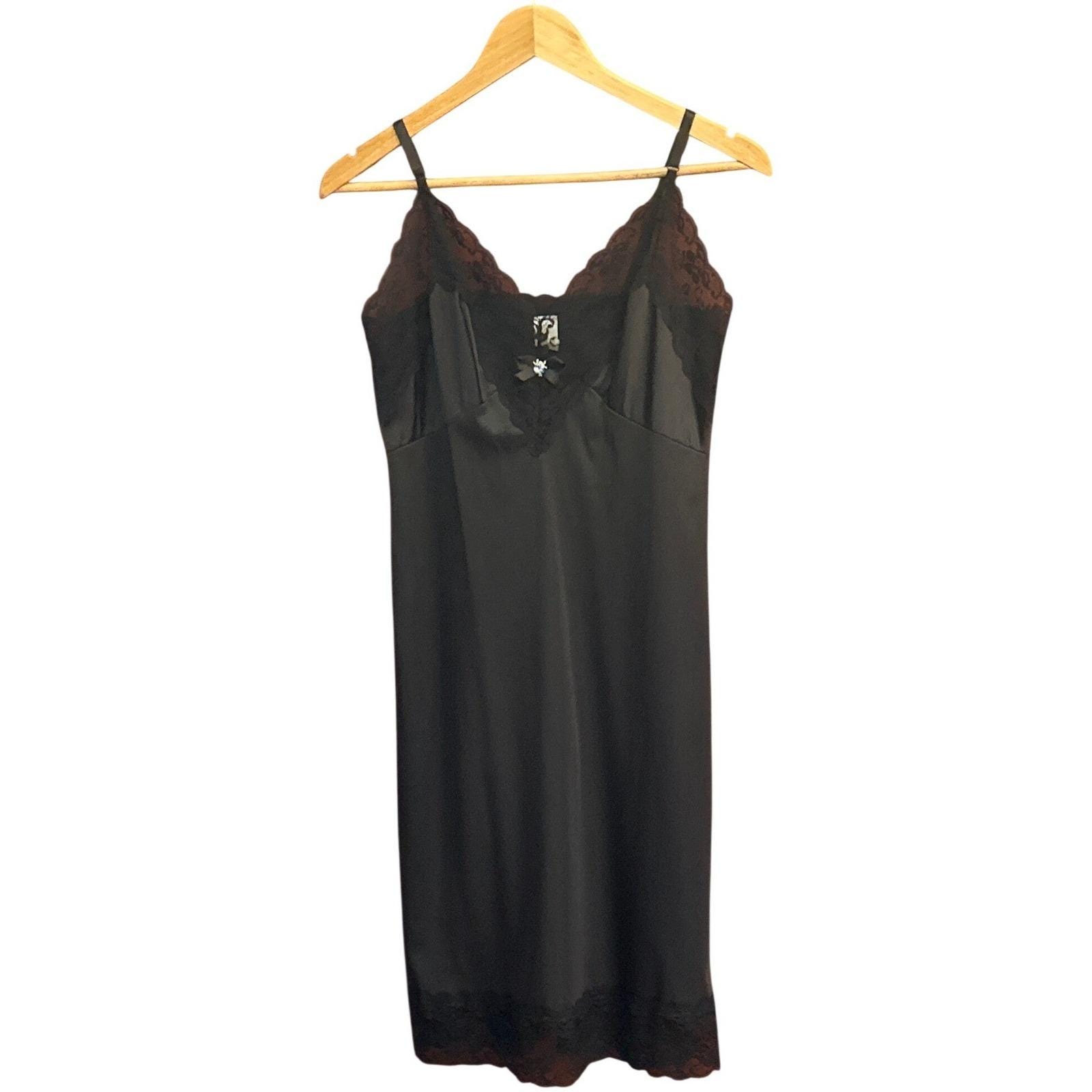 90s Black Slip Dress - Etsy