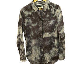 Pilcro Anthropologie Women's Tie-Dye Button-Up Shirt Small Lightweight Casual
