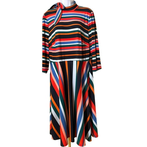 Eloquii Women's Striped Print Fit and Flare A-Lin… - image 1