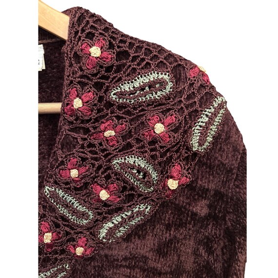 Storybook Knits Beaded Cardigan 90s Embroidered 1… - image 3