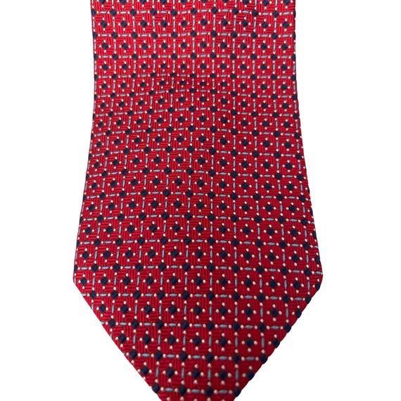 ブルックス ブラザーズ 346 メンズ レッド 幾何学模様 シルクネクタイ