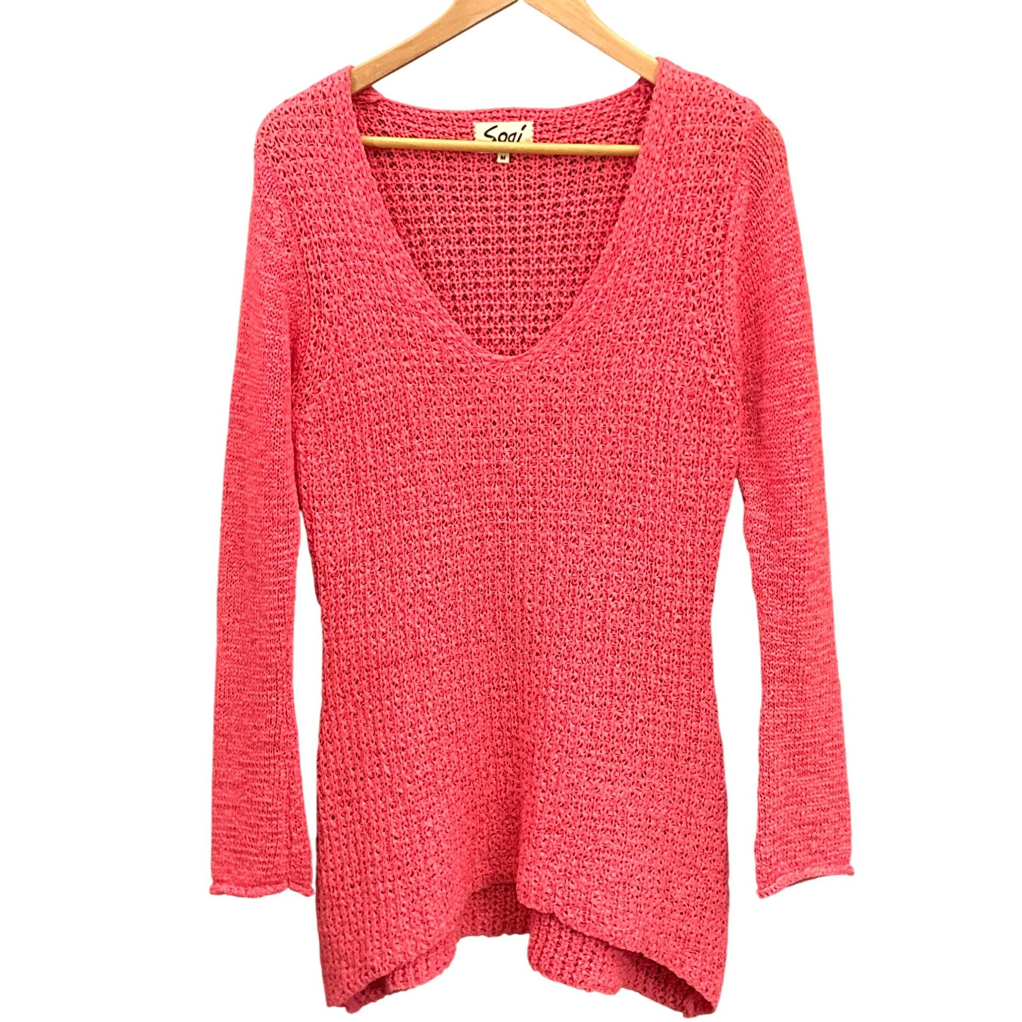 V Neck Coral Knitted Jumper Buy Sogi Women's Open Knit V Neck