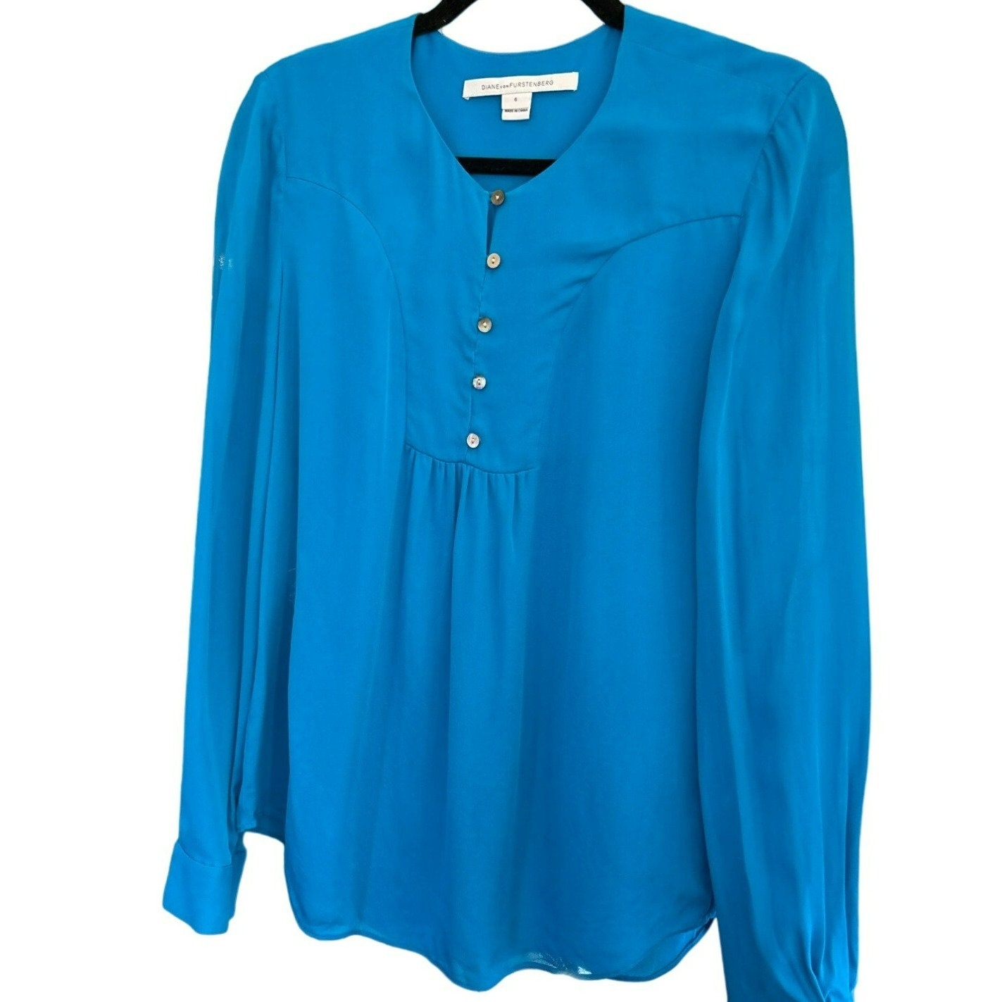 売れ筋商品|||ダイアン フォン ファステンバーグ シャツ レディース トップス TONI - Button-down blouse - blue Diane Von Furstenberg Women's Blue Button Down Blouse Size 6