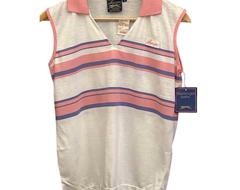 Vintage Slazenger Deadstock Polo Camisa Tenniscore Preppy Retro Ropa deportiva