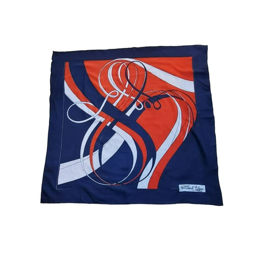 P St Hilaire Red White Blue Abstract Pattern Women's Retro Etsy