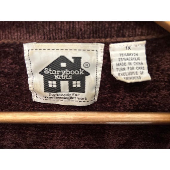 Storybook Knits Beaded Cardigan 90s Embroidered 1… - image 4