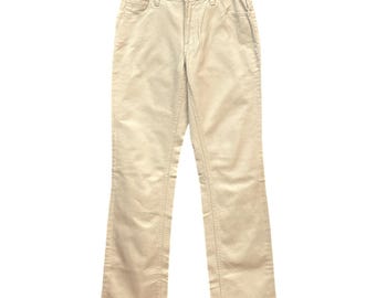 Pantalones Gap Vintage 2001, corte bota, elásticos, color beige caqui, neutro, minimalista, estilo retro Y2K.
