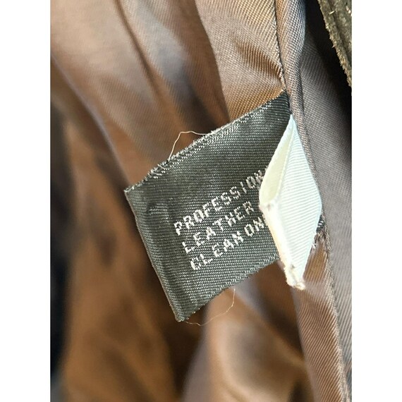 Vintage Express Brown Leather Double Breasted Jac… - image 6