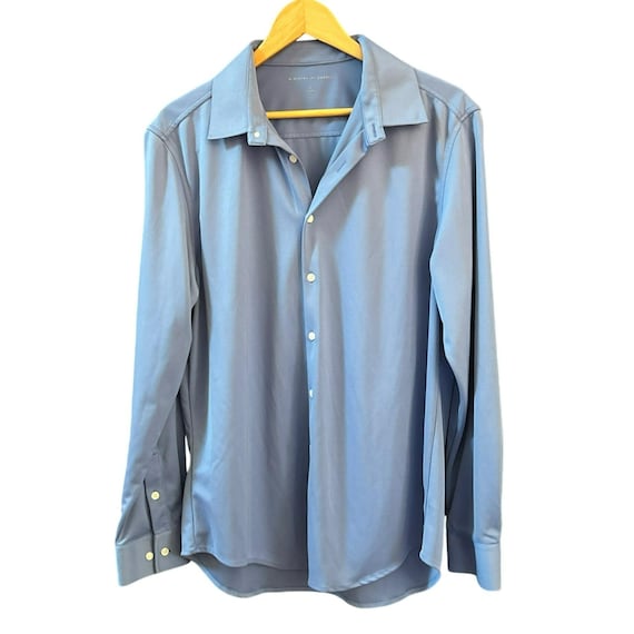 Ministry of Supply Men's Blue Apollo Button up Shirt Long Sleeve Size Large  - Etsy UK