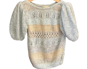 Jersey de manga corta Vintage Reference Point Coquette Balletcore Romantic Knit