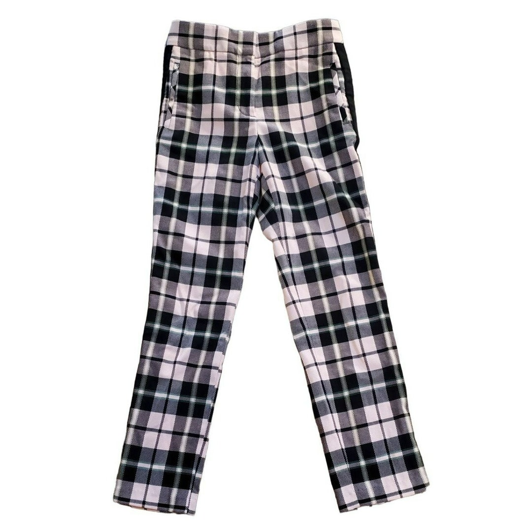 Veronica Beard Women's Pink Gemini Plaid Pants Size 4 Black