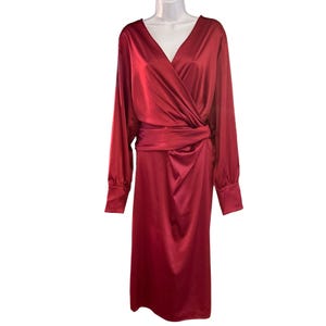 Lane Bryant Women Holiday Red Satin Faux Wrap Dress 22/24 Special Occasion  Party - Etsy