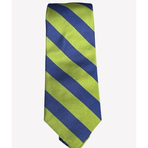 Lilly Pulitzer Men&#39;s Striped Green Blue Silk Tie Resort wear Costal Chic Preppy