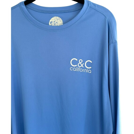 C c california men s blue rash guard summer long sl gem