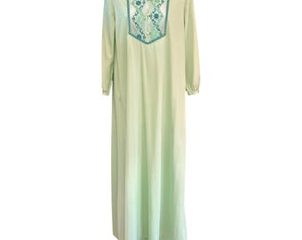 Camisón vintage de Sears, verde menta, bordado, estilo Regencycore Cottagecore, talla 36, estilo retro.