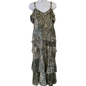 Ruffle Leopard Dress Etsy