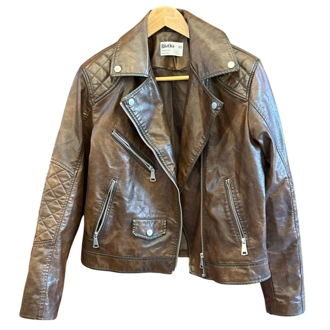 Buy Rita Ora X Primark Collaboration Brown Faux Leather Motorcycle