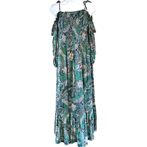 Leota Women's Plus Size Green Botanical Print Maxi Tiered Maxi Dress 3X off  Shoulder - Etsy