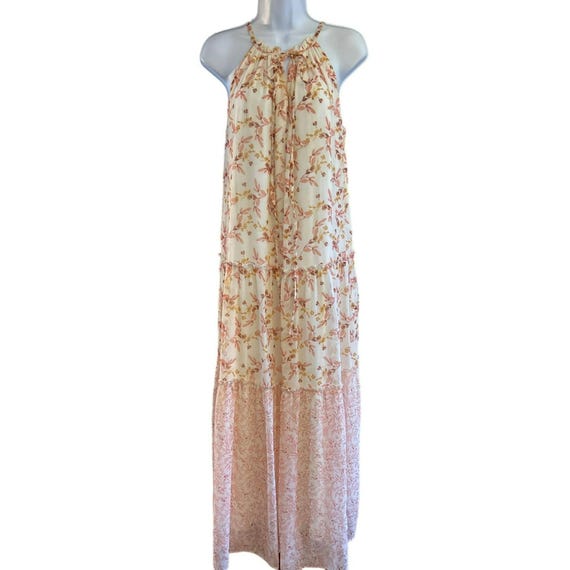 slim fit dress slacks White & Blue Floral Halter Maxi Dress - All Dresses main image 0
