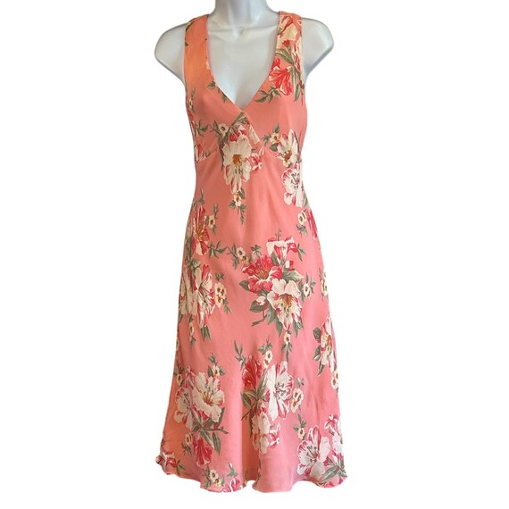 Vintage Jones New York Signature Silk Midi Dress Cottagecore Garden Party Silk