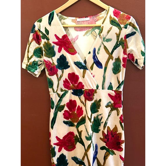 Zara Trafaluc Cream Red Short Sleeve Crushed Velvet Midi Dress Sz M Empire  Waist - Etsy New Zealand