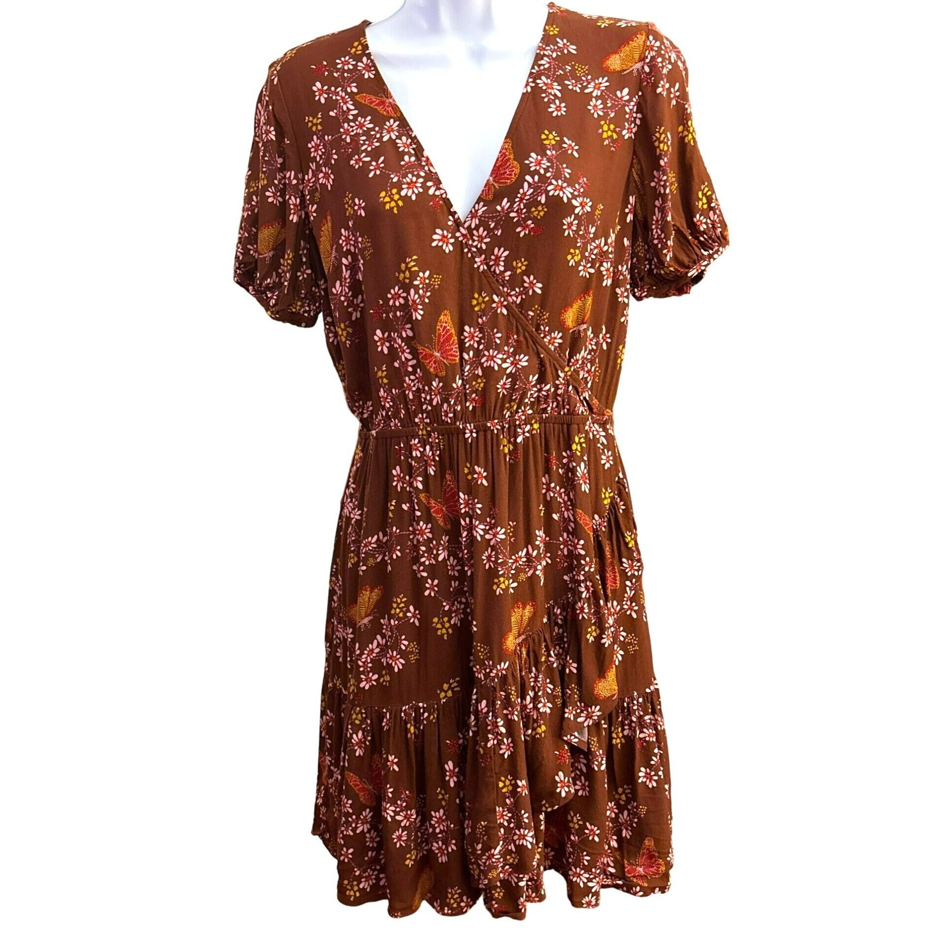 Madewell Women's Mini Red Floral Butterfly Above the Knee Dress Size 4  Bohemian - Etsy