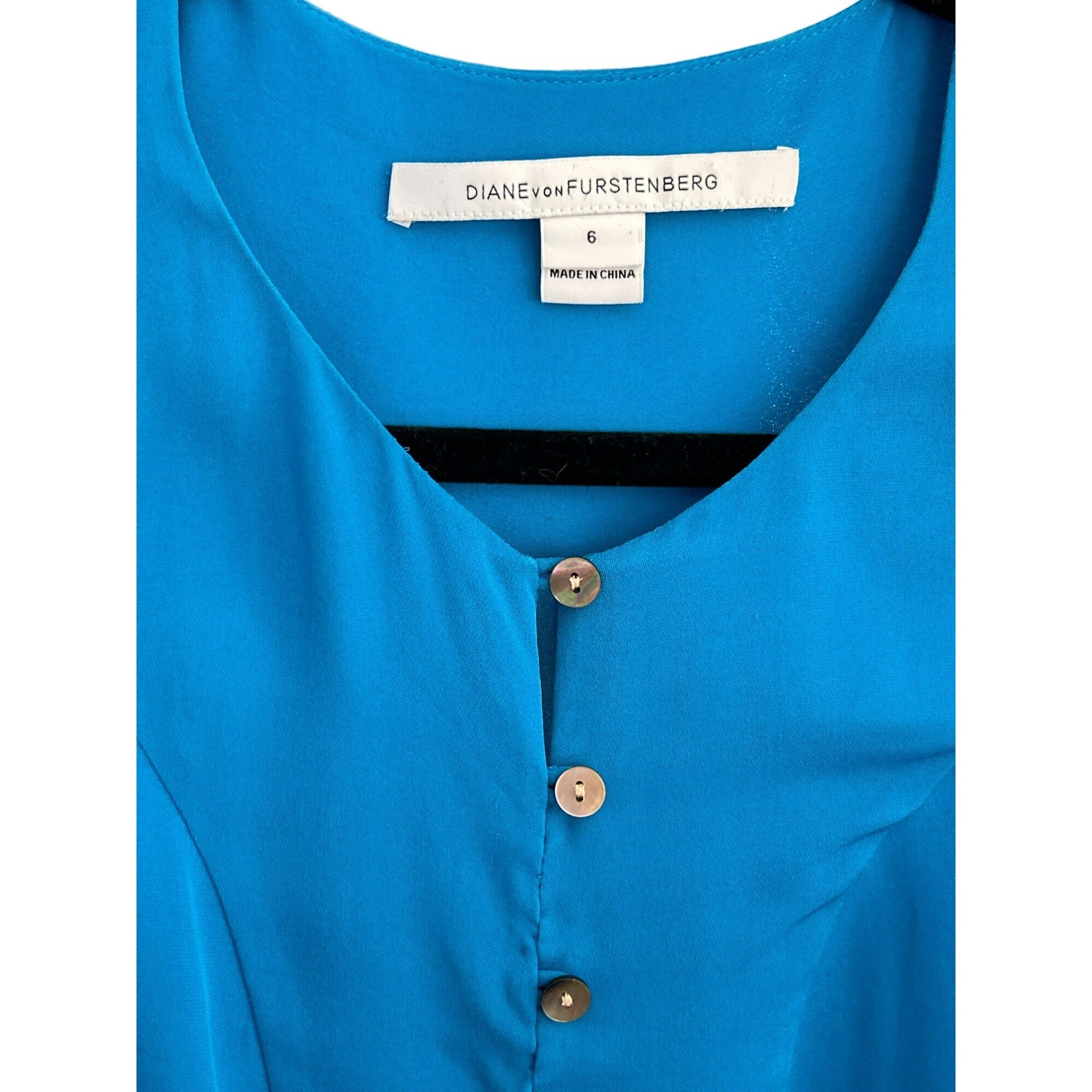 売れ筋商品|||ダイアン フォン ファステンバーグ シャツ レディース トップス TONI - Button-down blouse - blue Diane Von Furstenberg Women's Blue Button Down Blouse Size 6