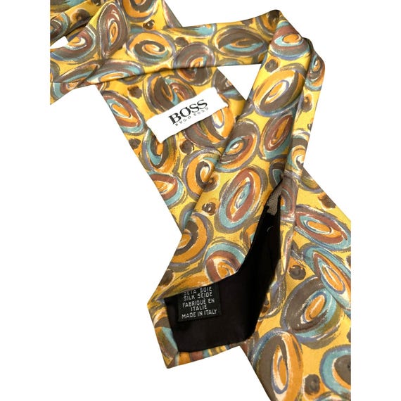 Cravate Hugo Boss 100% Soie - Neuve Sans étiquette, Rayures Marron, Made In Italy