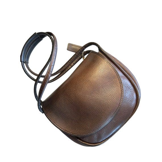 Vintage Coach 1970s Pre Creed Mocha Pulley Bag St… - image 1