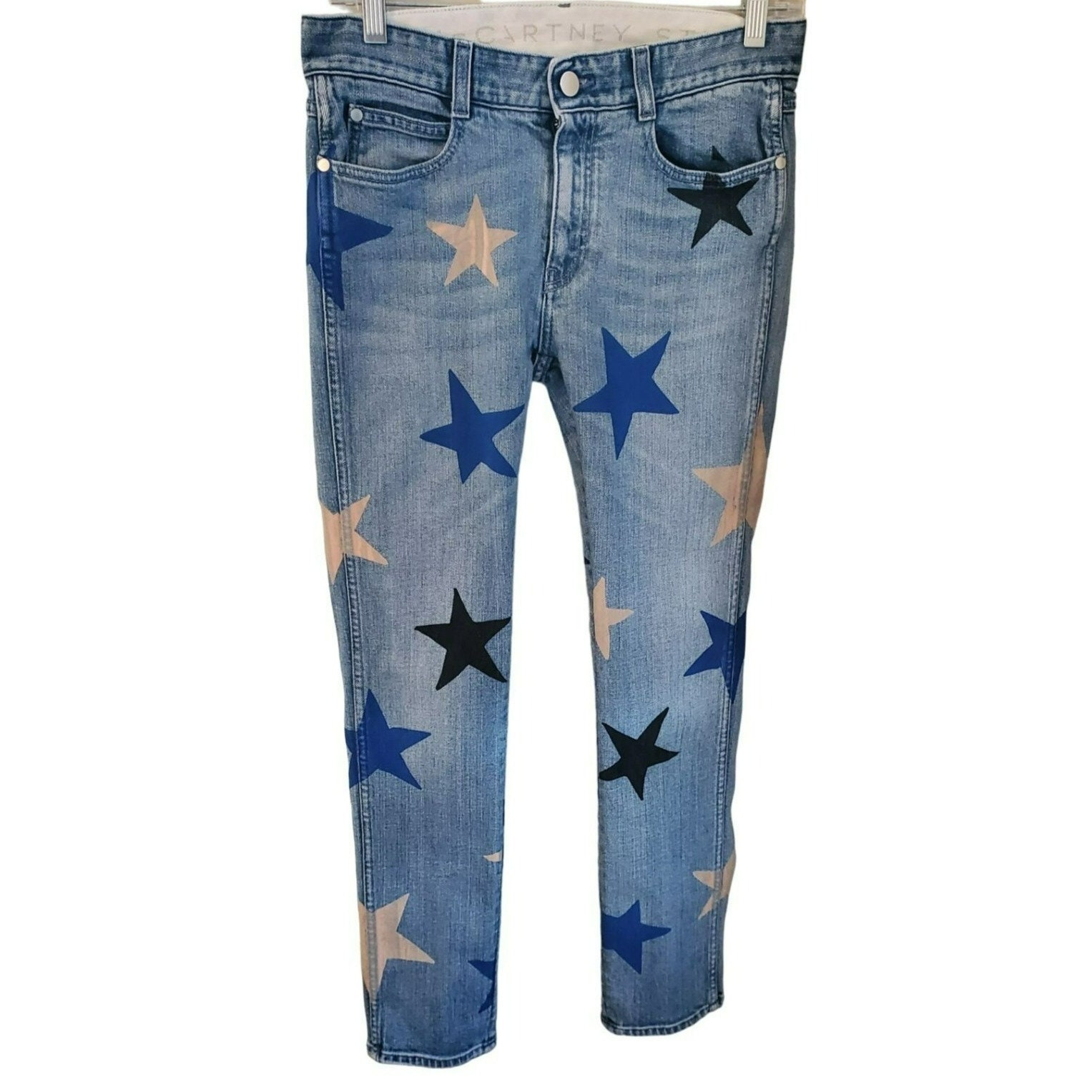 デニム・ジーパン Stella Mccartney Vintage Blue Sustainable Cotton Jeans Stella McCartney - Wide Leg Jean in Vintage Blue