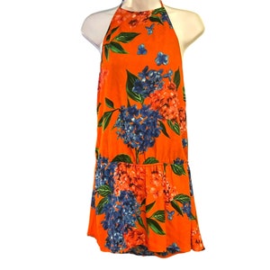 Show Me Your Mumu Women&#39;s Red Floral Halter Micro Mini Dress Small Summer Style