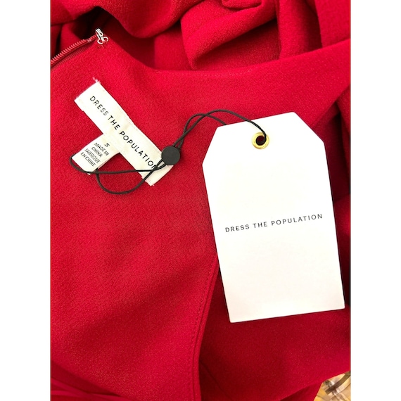 Dress the Population Women's Ruby Red Spaghetti Strap Plunging Long Dress  Small Formal NWT - Etsy