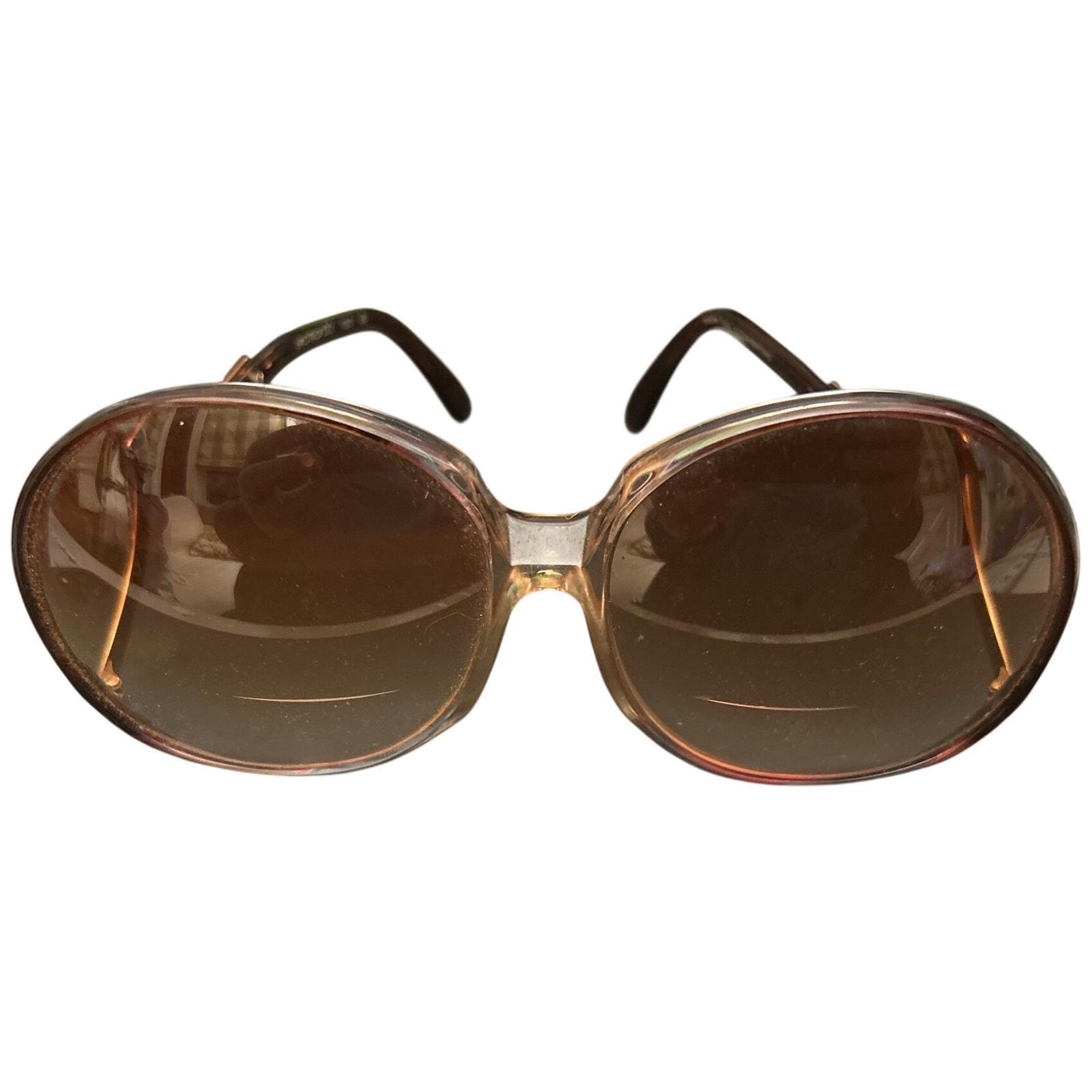 Luxottica Women Sunglasses Tortoise Brown Eyewear GARD big Face Shade Made Italy Vintage Carbotortoise for Luxottica Brown Turtle Shell  main image 2