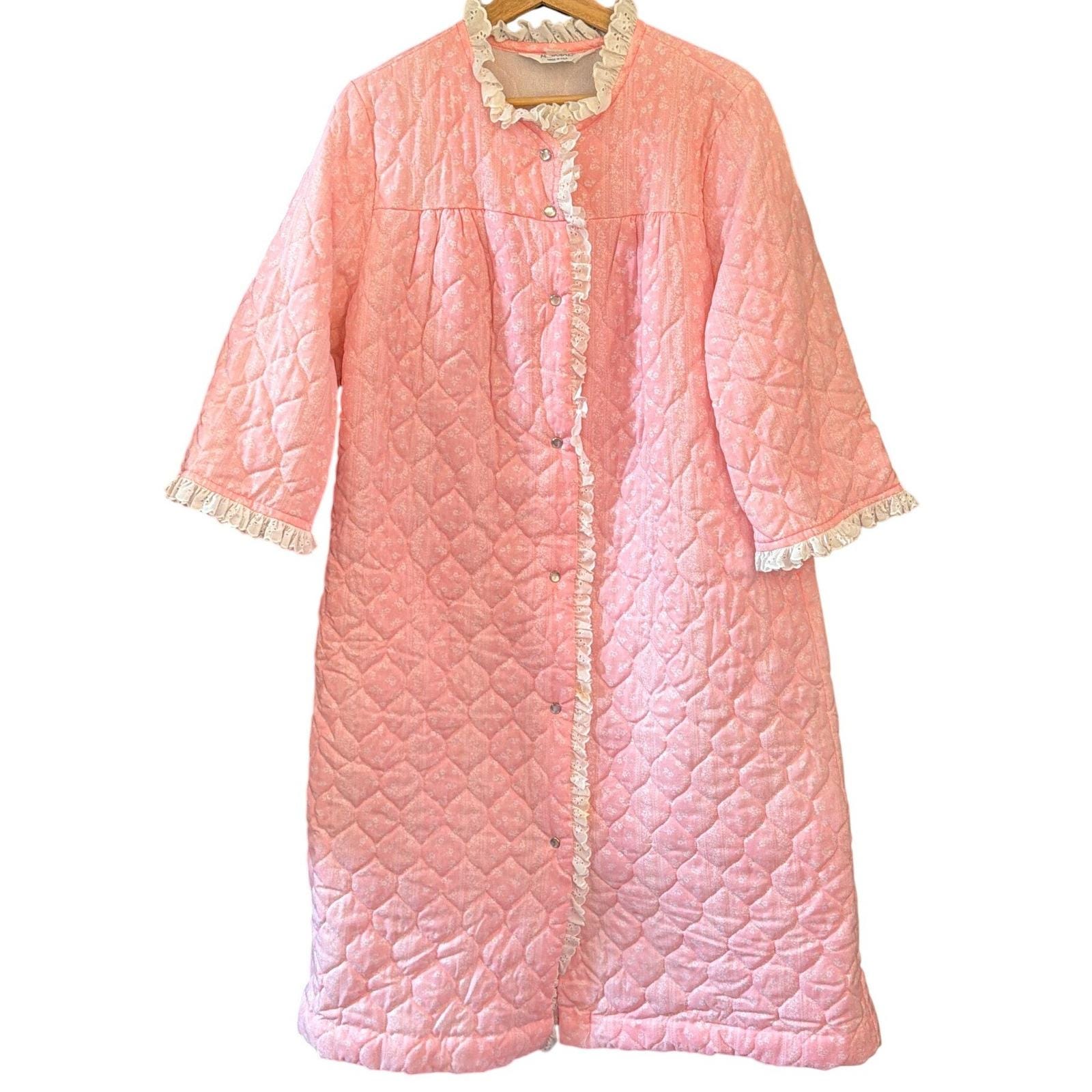 Vintage quilted house coat women - Etsy 日本