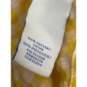 Odille Anthropologie Yellow Gingham Wrap Top Sleeveless V-Neck Side Tie image 5