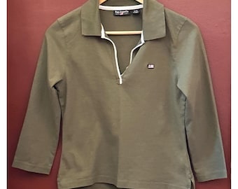 Vintage Polo Jeans Co Ralph Lauren Polo-Shirt Preppy Gorpcore Militär Americana